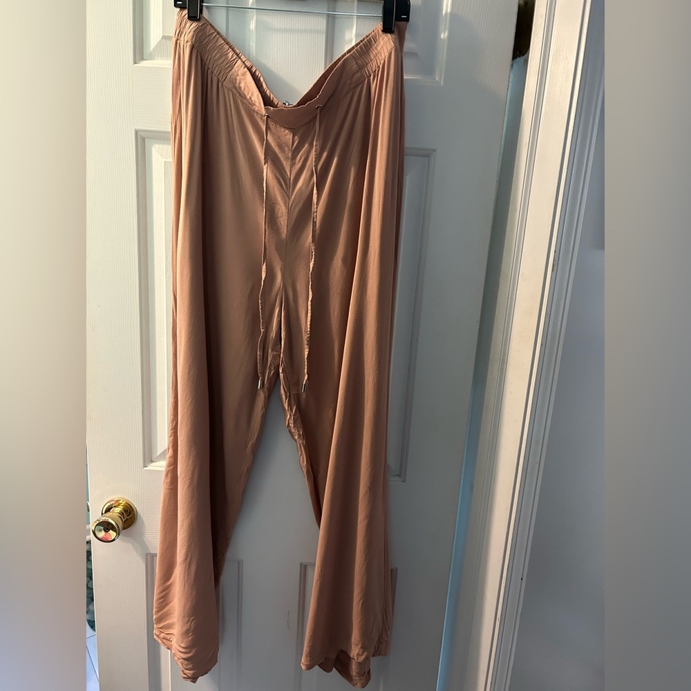 Dusty Rose Wide-Leg Pants
